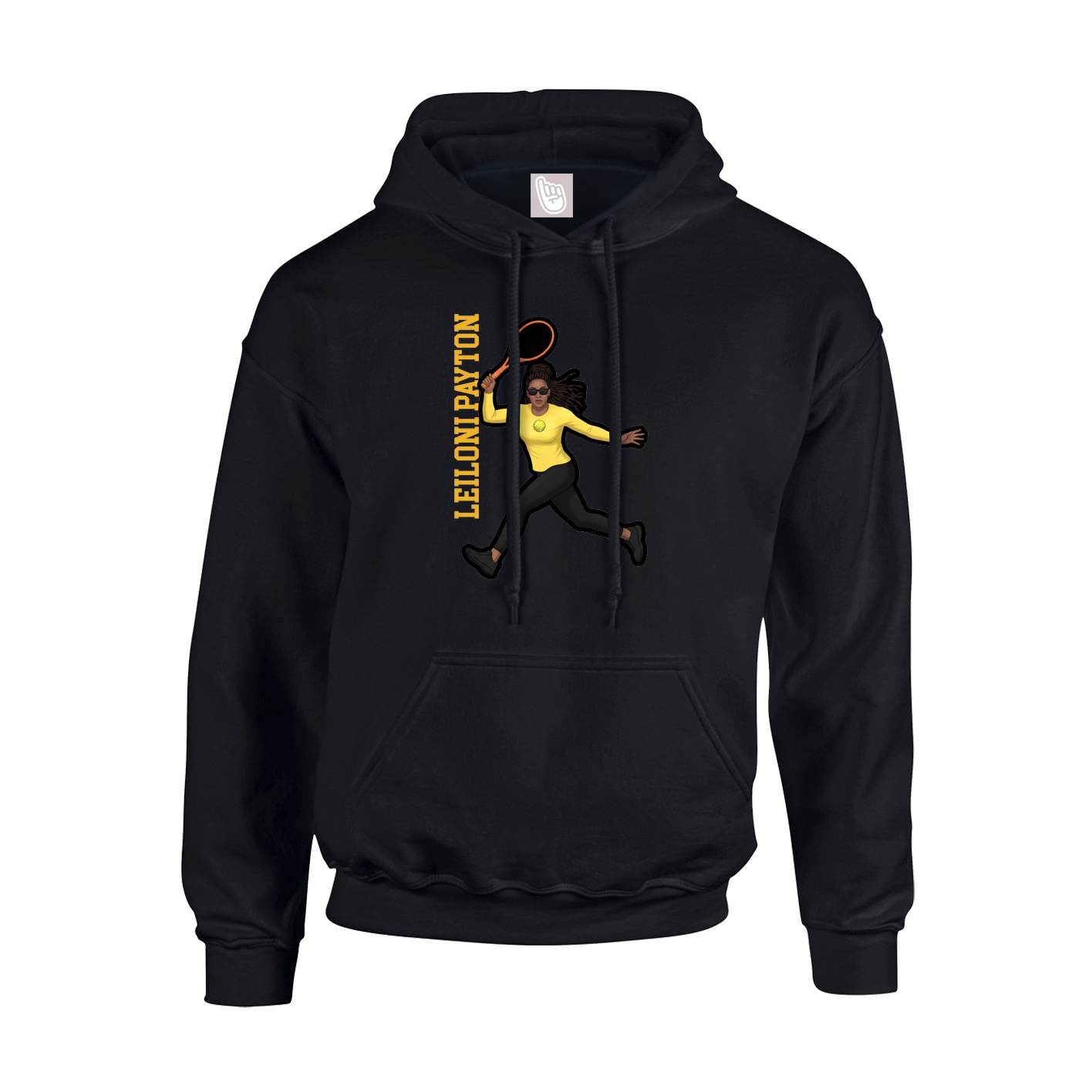 Youth Hoodie — Name Vertical in Black