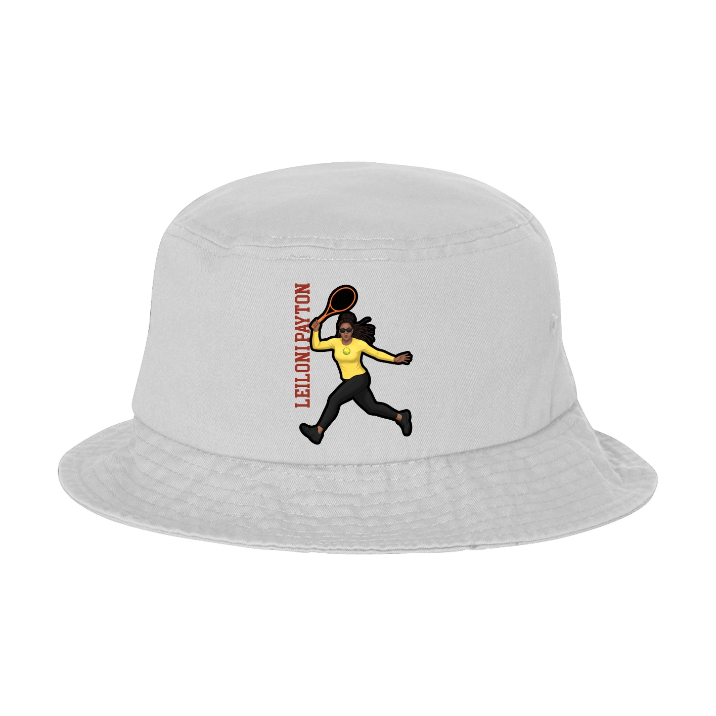 Bucket Cap — Name Vertical in White