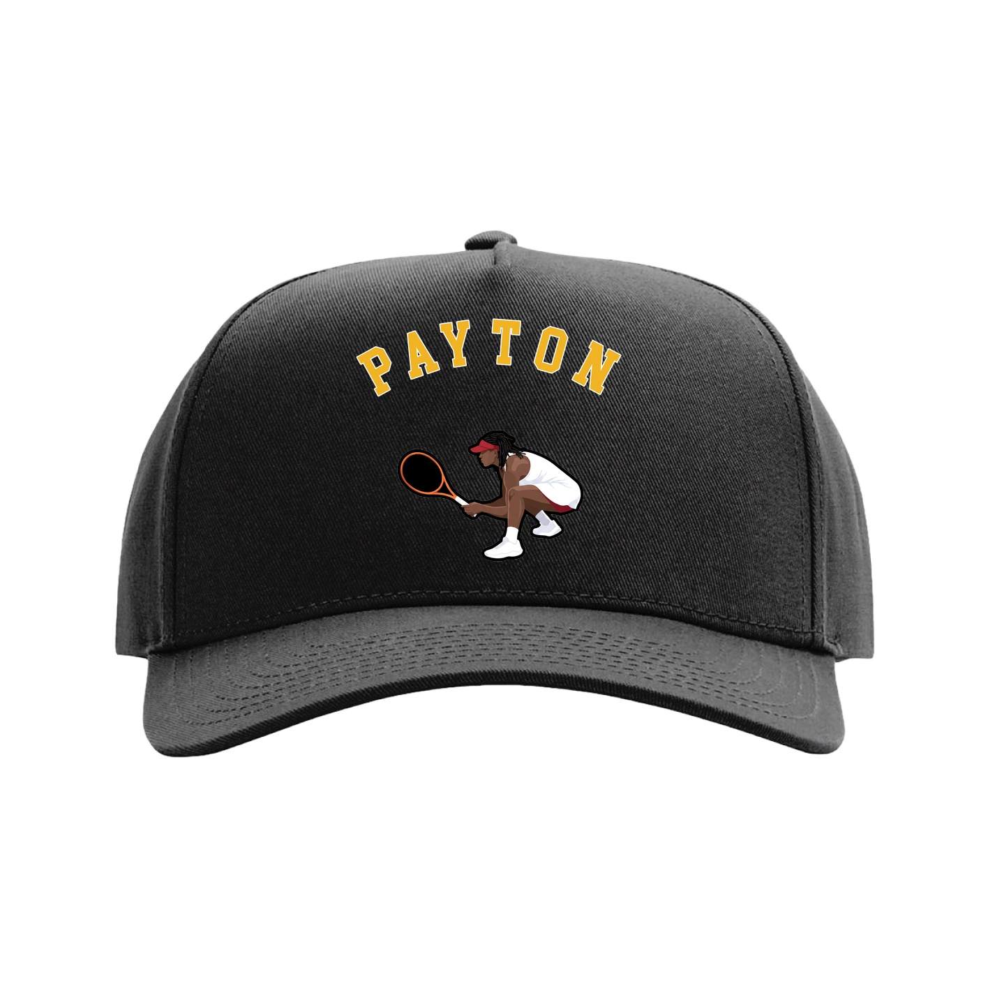 Full Fabric Five-Panel Champ Cap — Shirsey Arch in Black