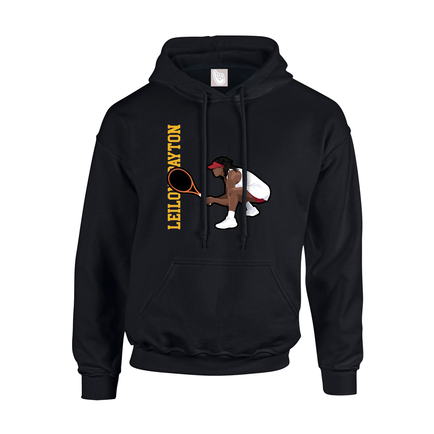 Youth Hoodie — Name Vertical in Black
