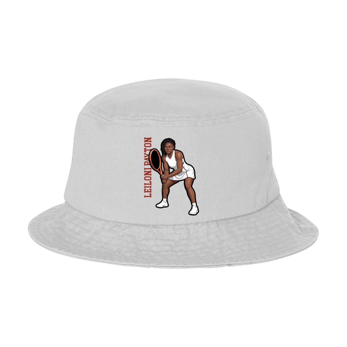 Bucket Cap — Name Vertical in White