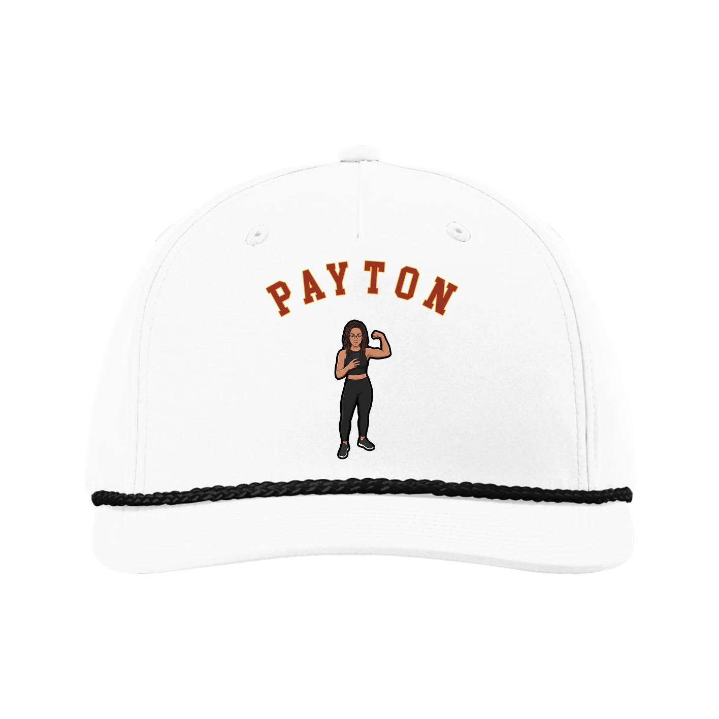 Five-Panel Classic Rope Cap — Shirsey Arch in White