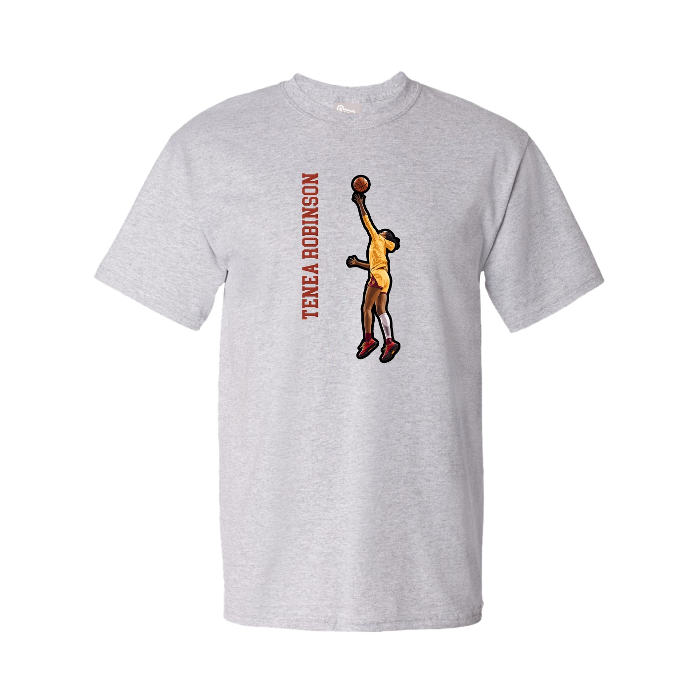 Tee — Name Vertical in Grey
