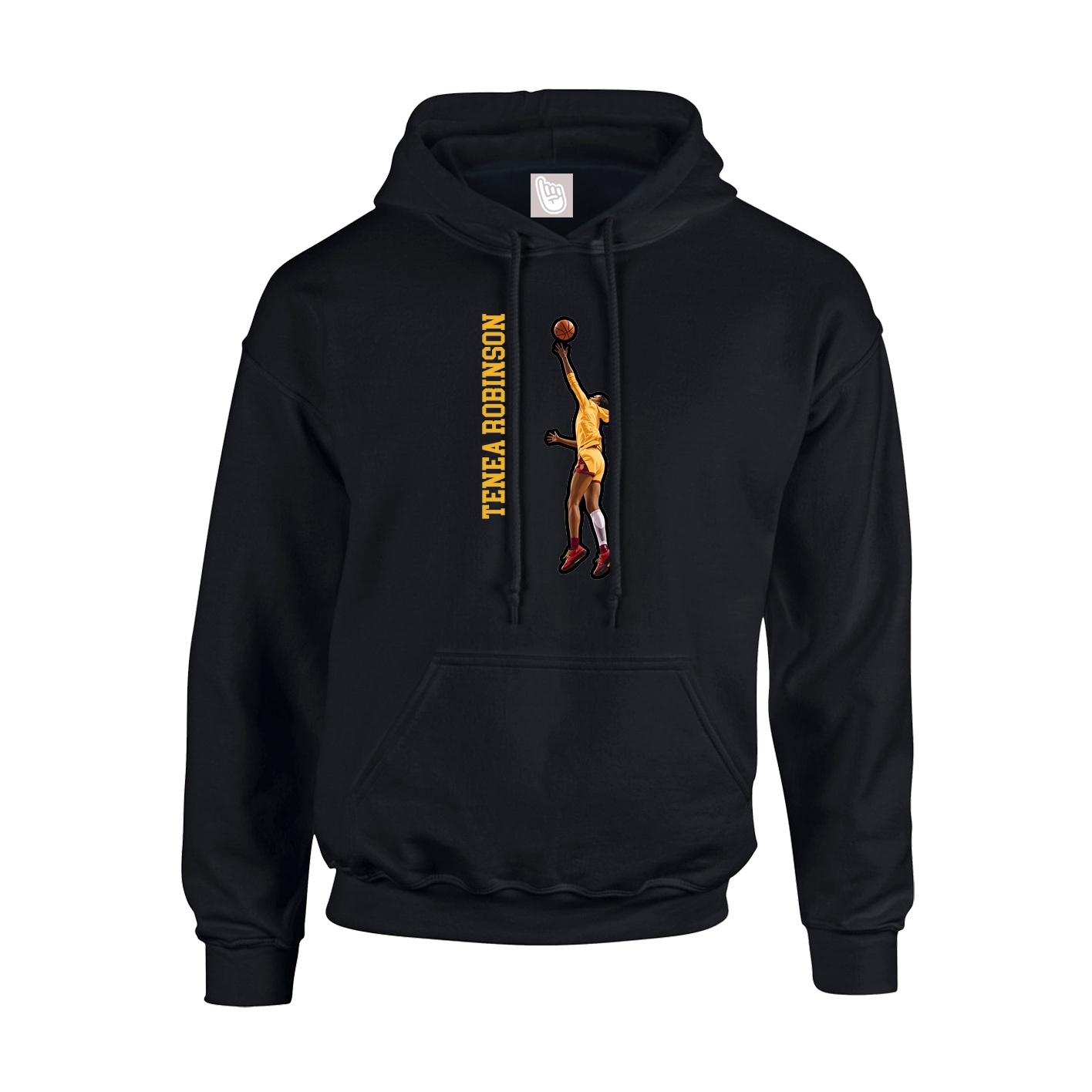Hoodie — Name Vertical in Black