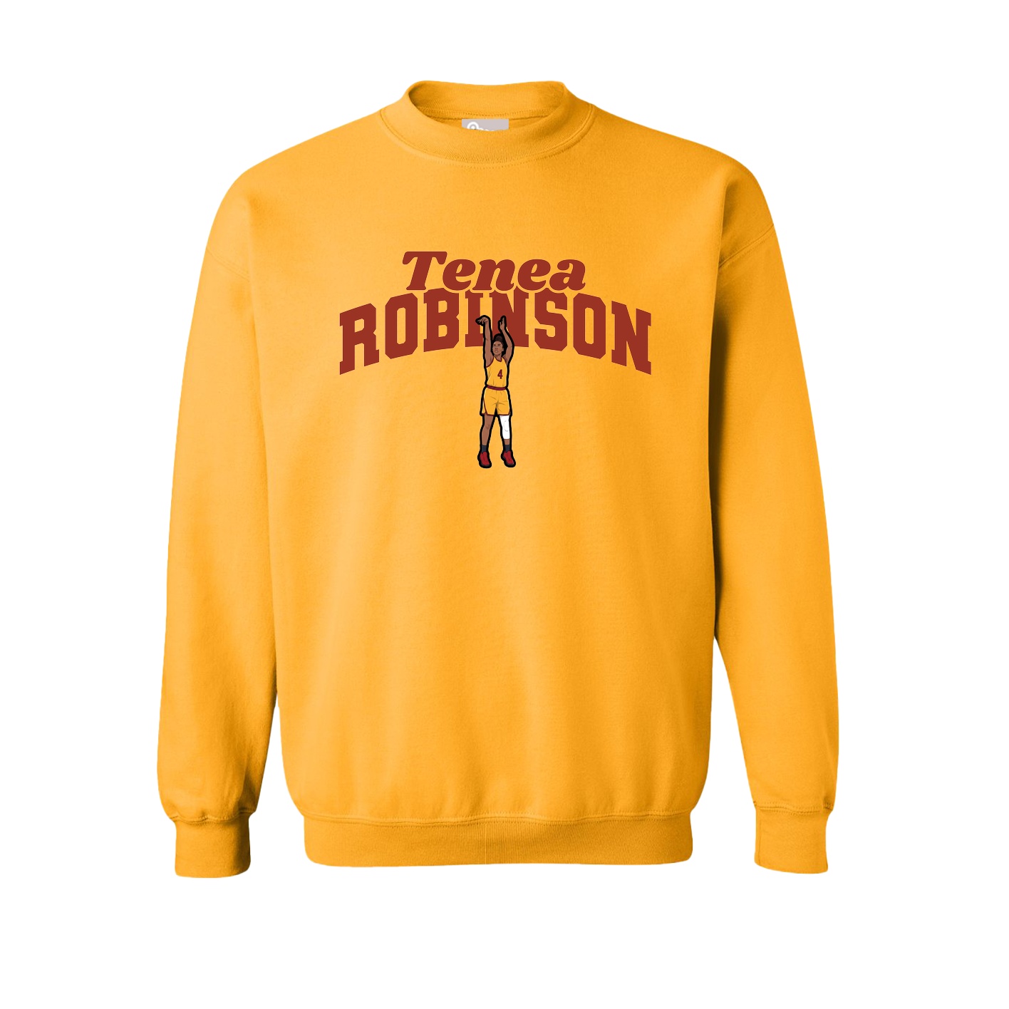 Fleece Crew — Signature Arch in Gold