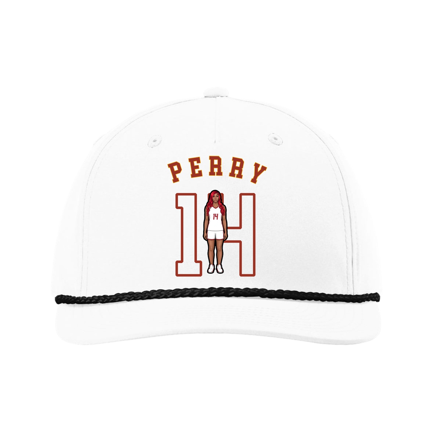 Five-Panel Classic Rope Cap — Shirsey Arch in White