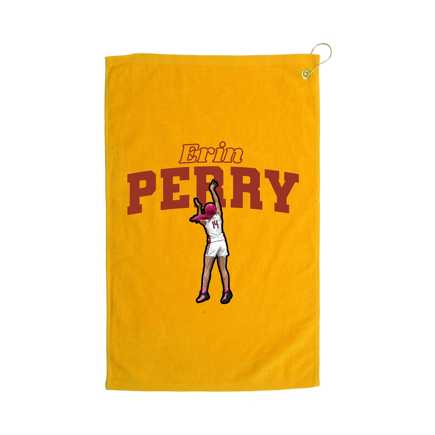 Golf Towel — Name Arch in Gold