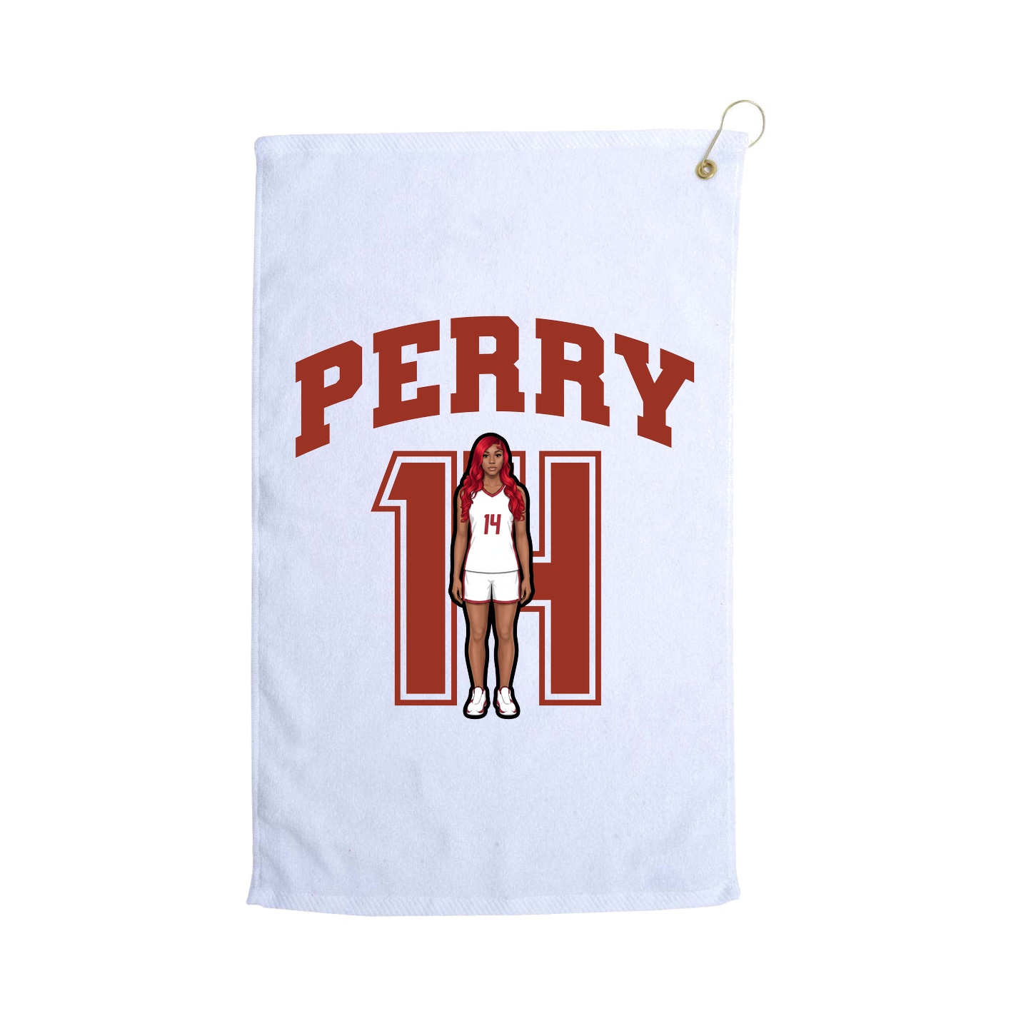 Golf Towel — Number in White