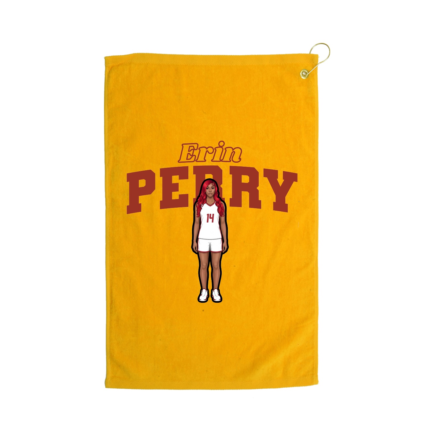 Golf Towel — Name Arch in Gold