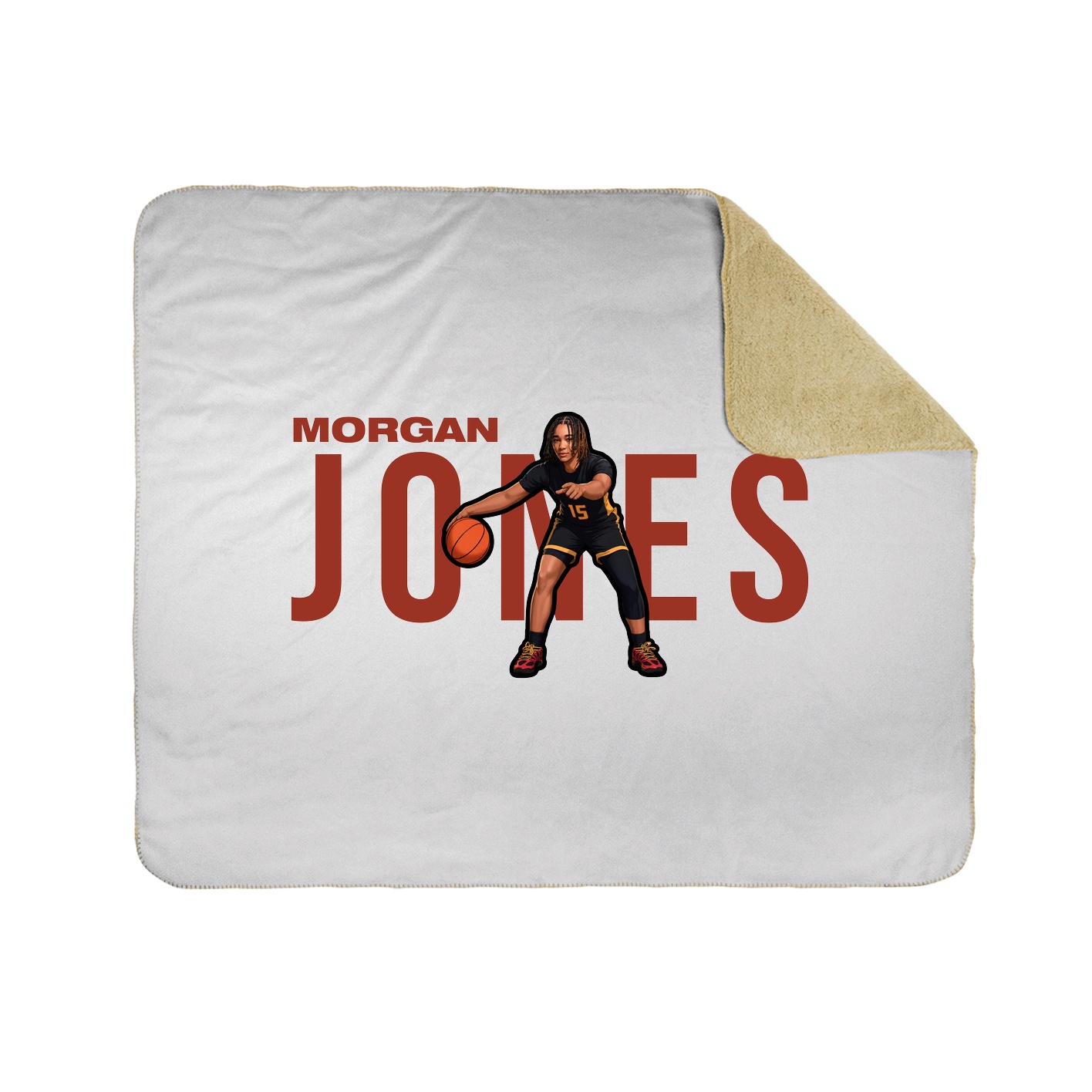 Throw Blanket — Player Name in White