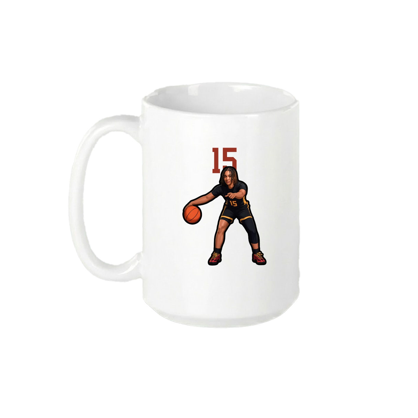 15oz Coffee Mug — Number Top in White