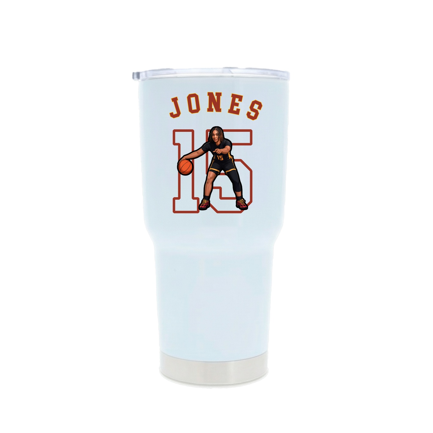 30oz Stainless Steel Tumbler — Shirsey Arch in White