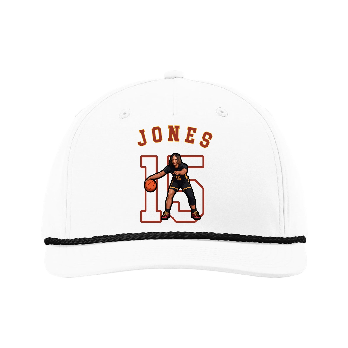 Five-Panel Classic Rope Cap — Shirsey Arch in White