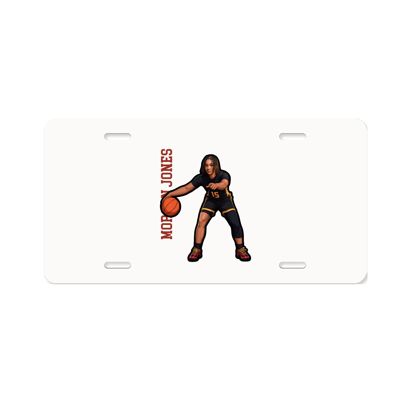 License Plate — Name Vertical in Classic