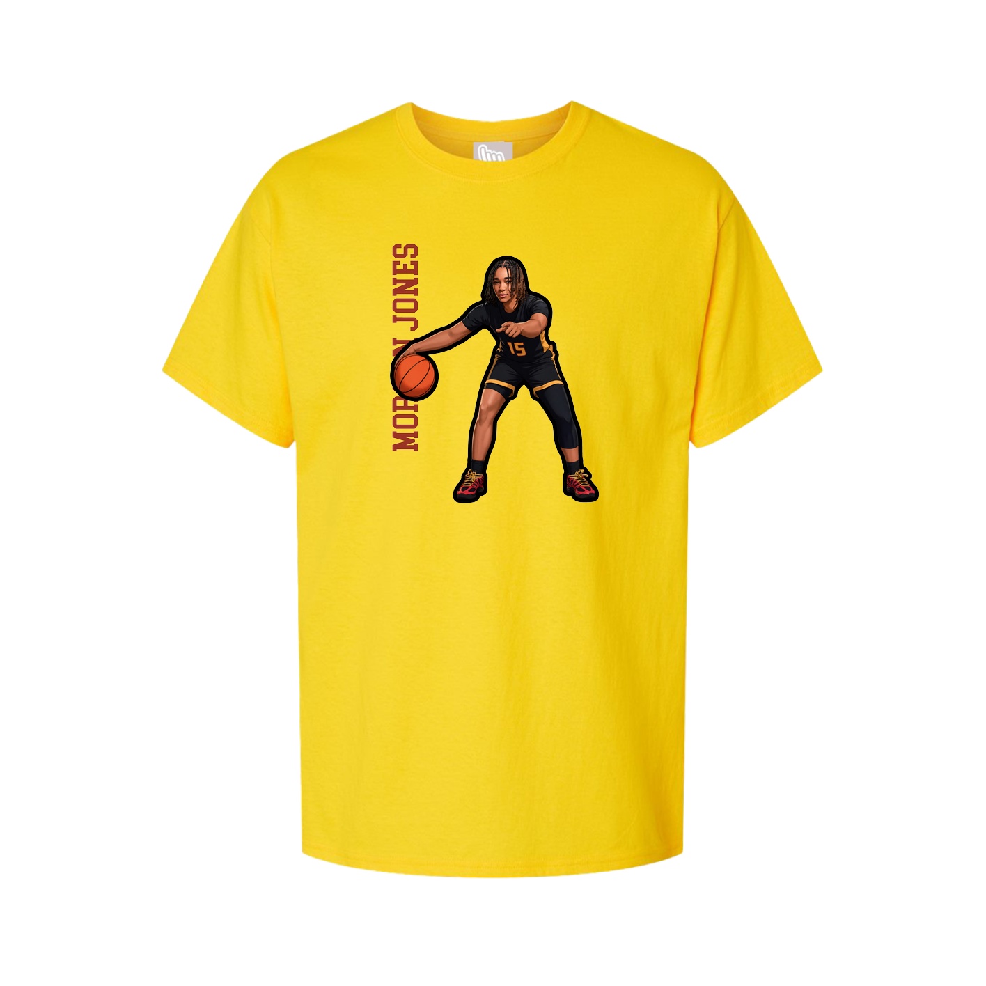 Youth Tee — Name Vertical in Gold