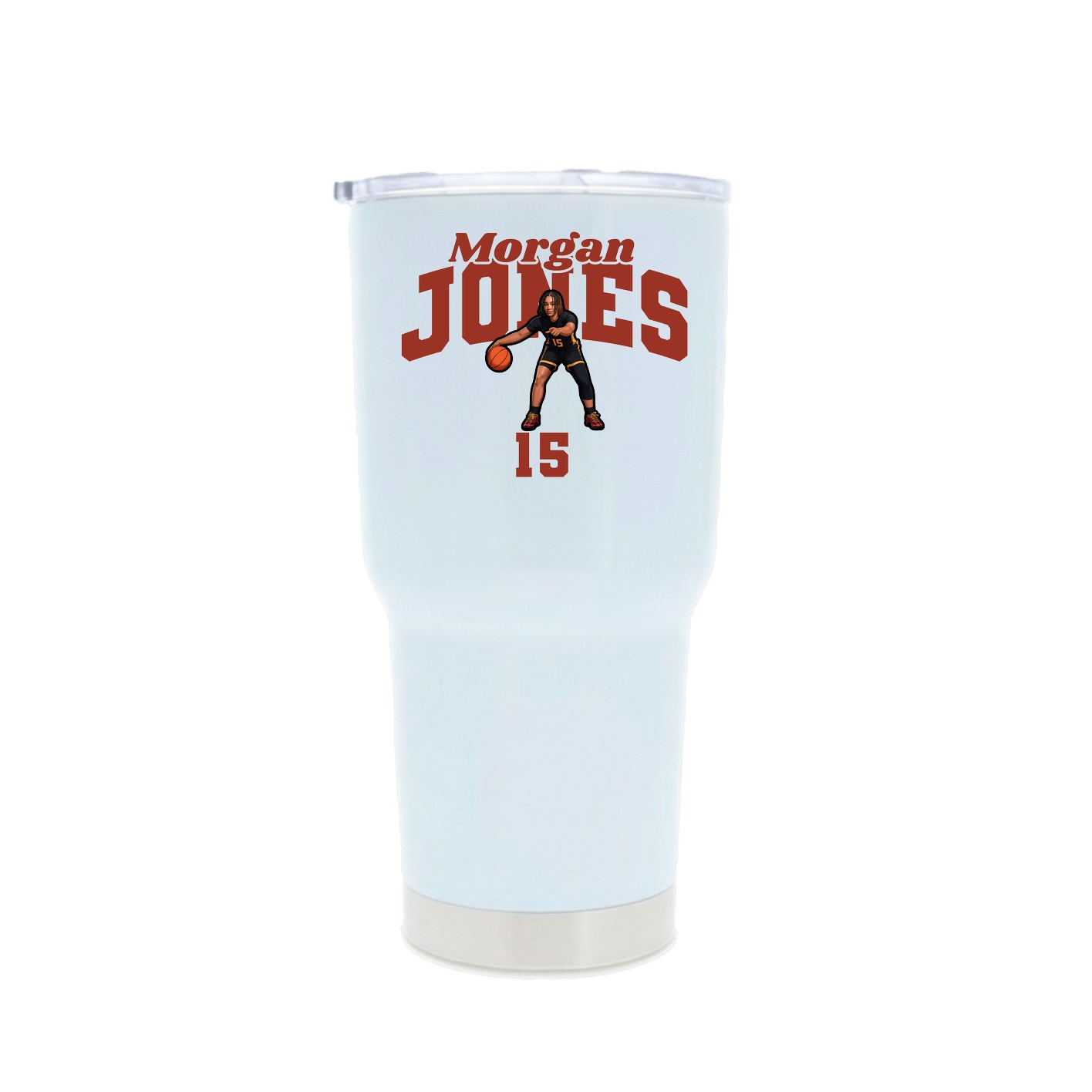 30oz Stainless Steel Tumbler — Signature Arch in White