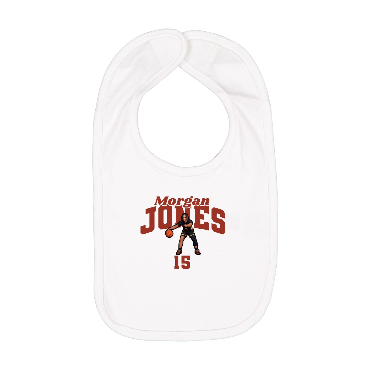 Infant Bib — Signature Arch in White