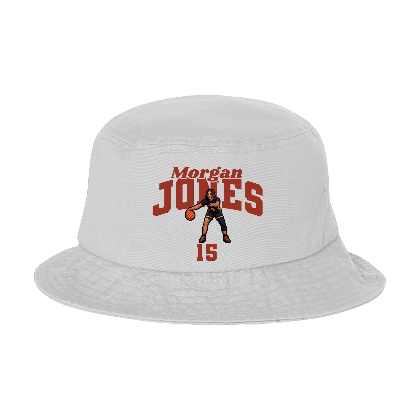 Bucket Cap — Signature Arch in White