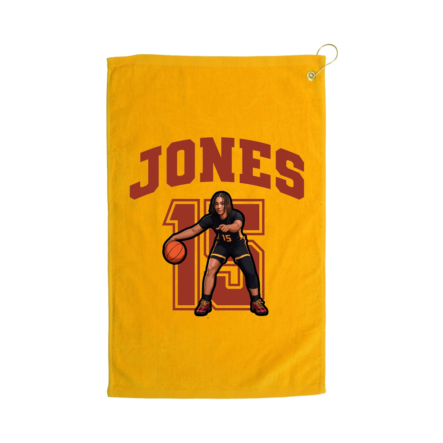 Golf Towel — Number in Gold