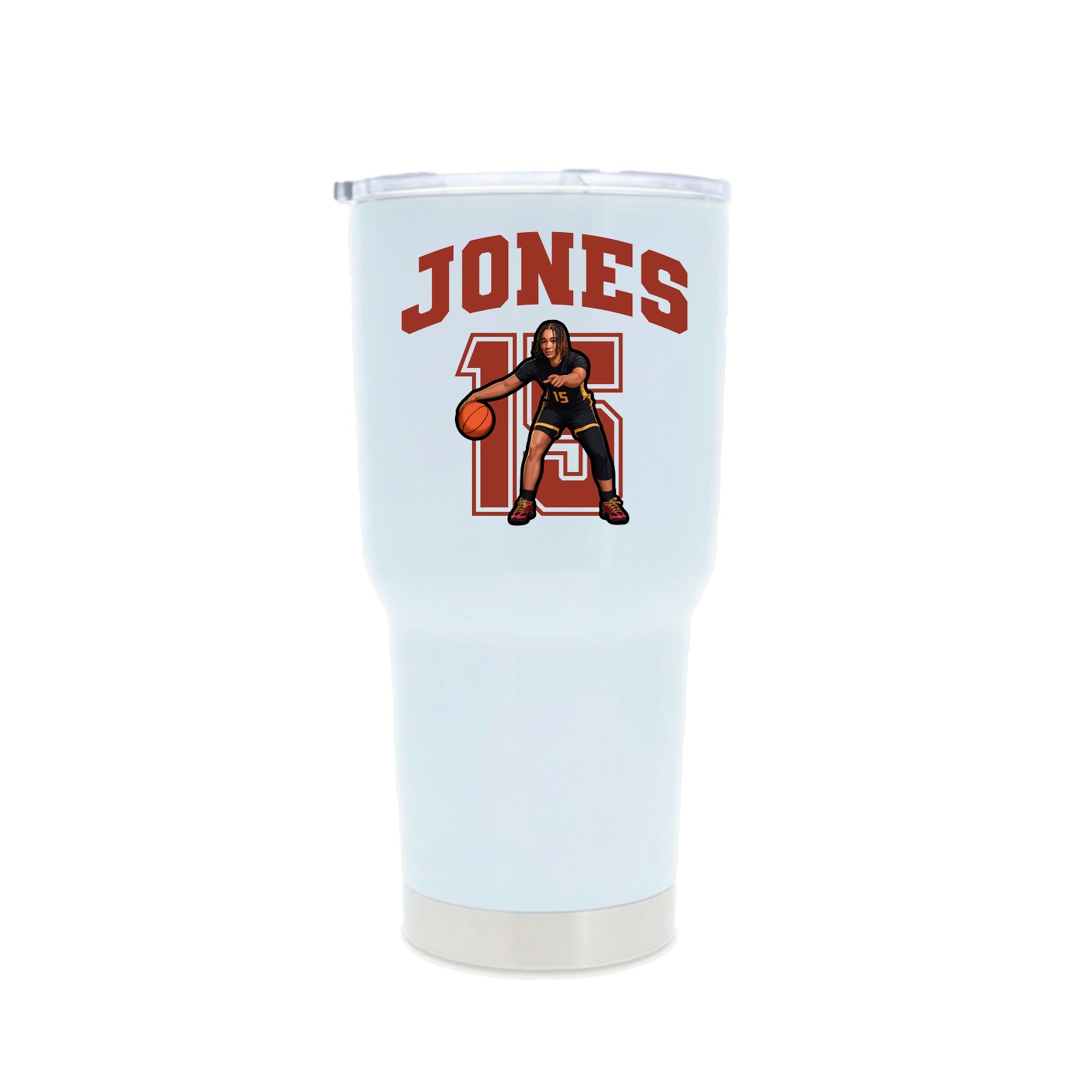 30oz Stainless Steel Tumbler — Number in White