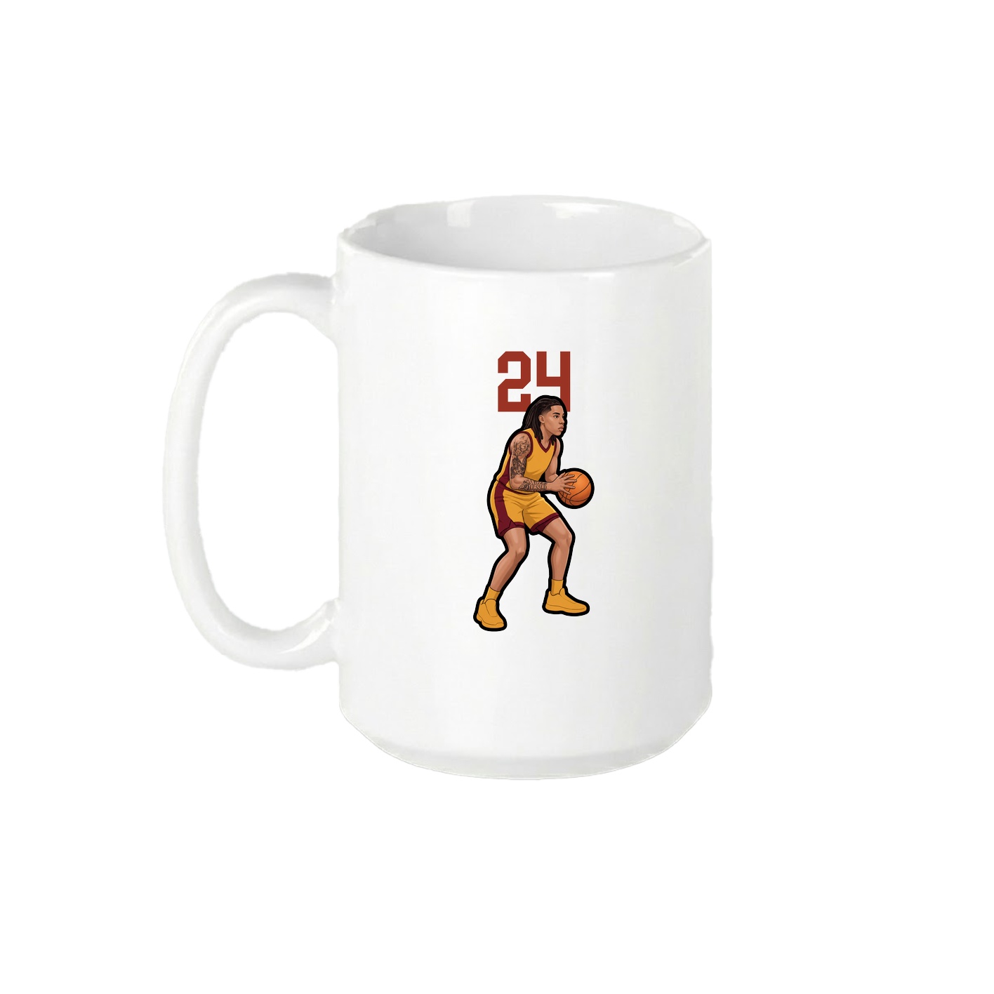 15oz Coffee Mug — Number Top in White