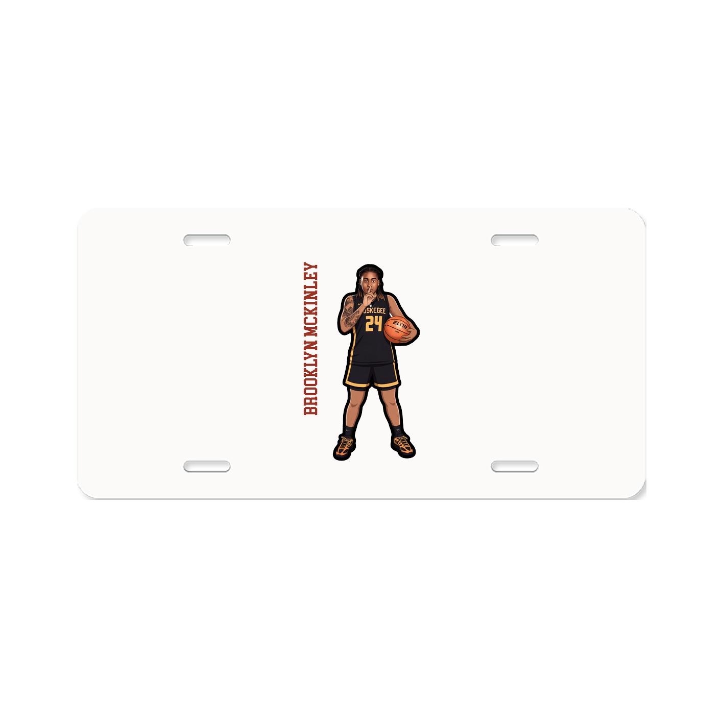 License Plate — Name Vertical in Classic