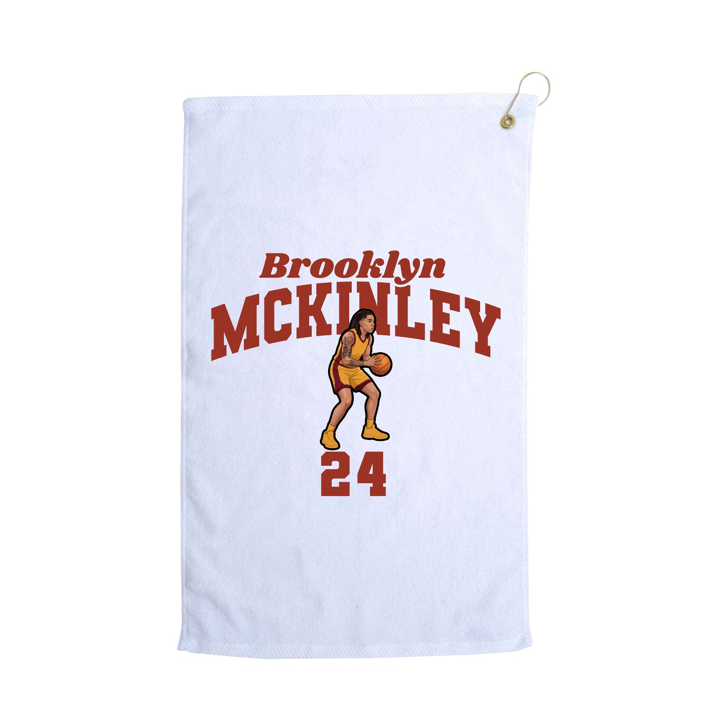 Golf Towel — Signature Arch in White