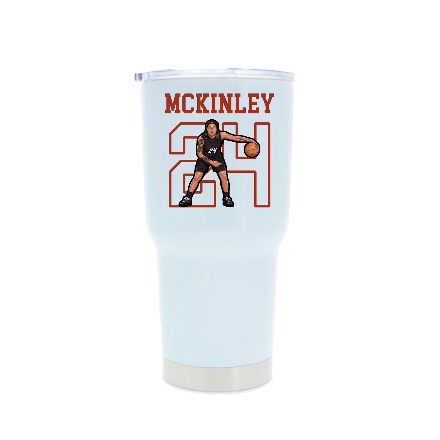 30oz Stainless Steel Tumbler — Shirsey in White
