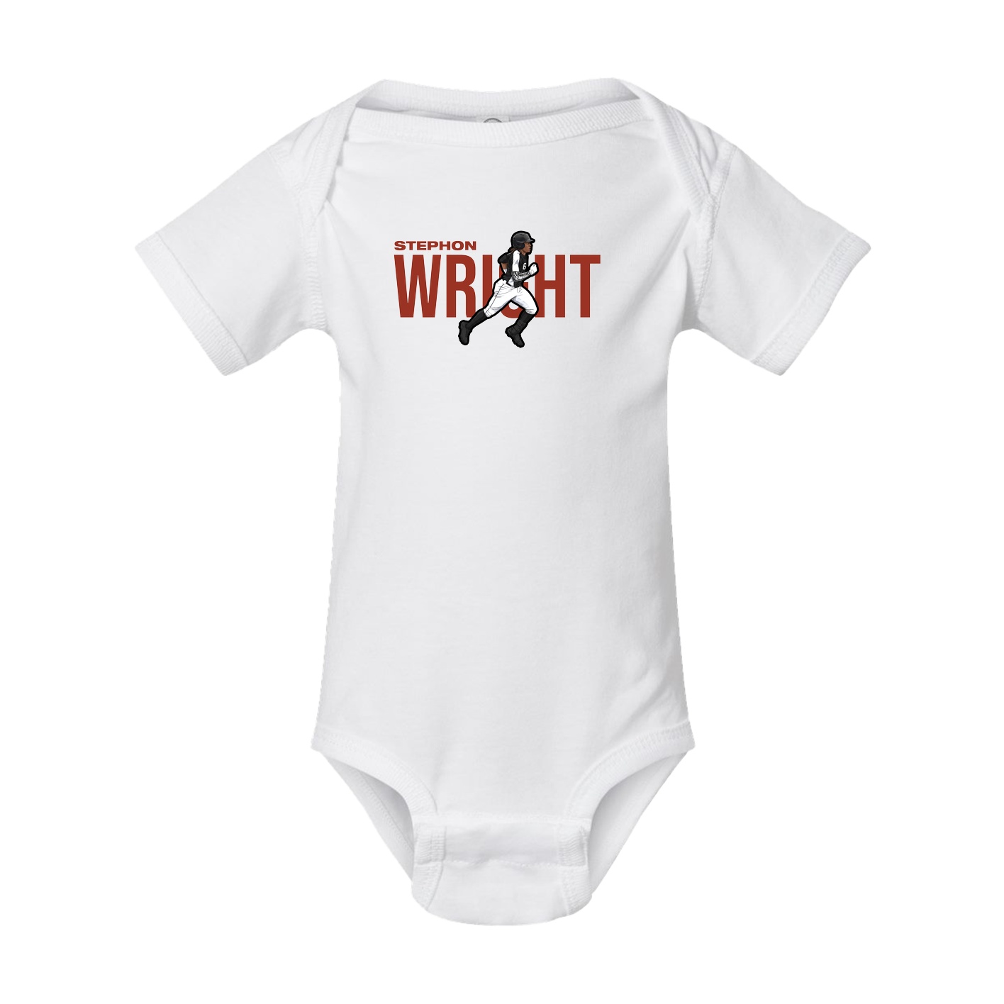 Baby Onesie — Player Name in White