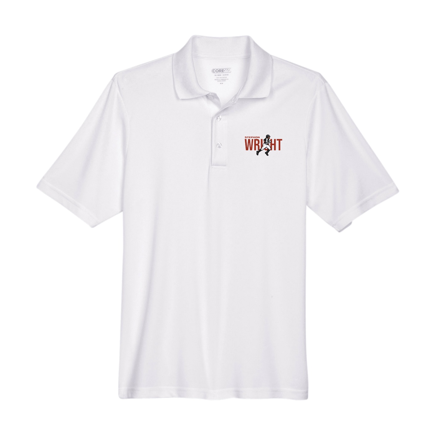 Performance Polo — Player Name in White