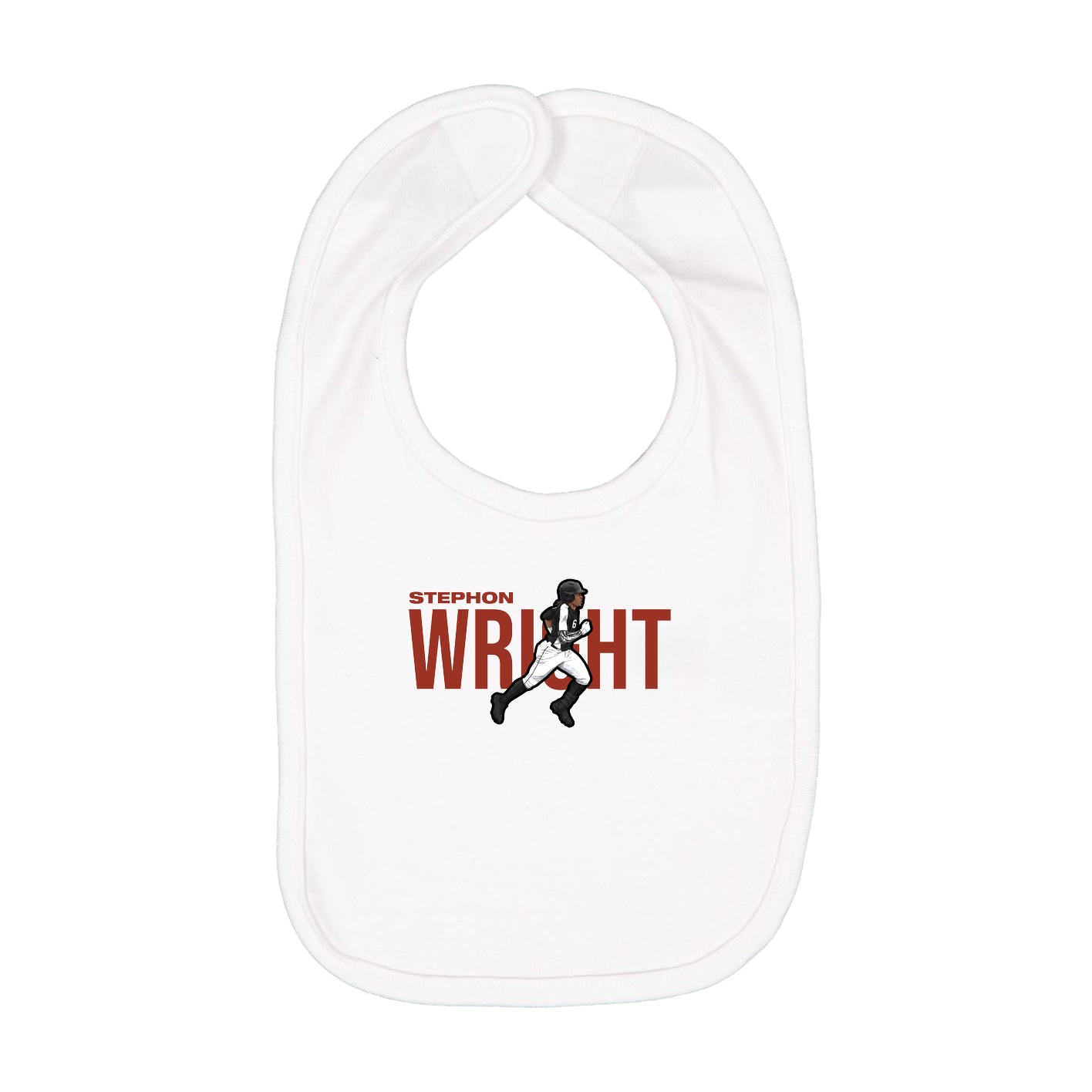 Infant Bib — Player Name in White