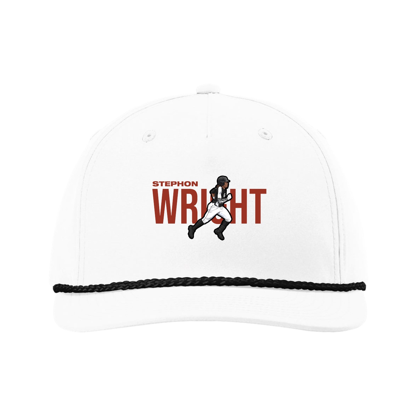 Five-Panel Classic Rope Cap — Player Name in White