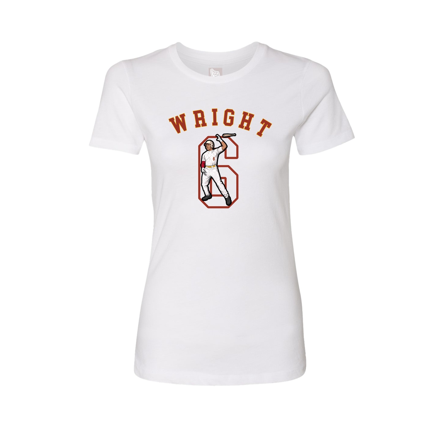 Fitted Women's Tee — Shirsey Arch in White