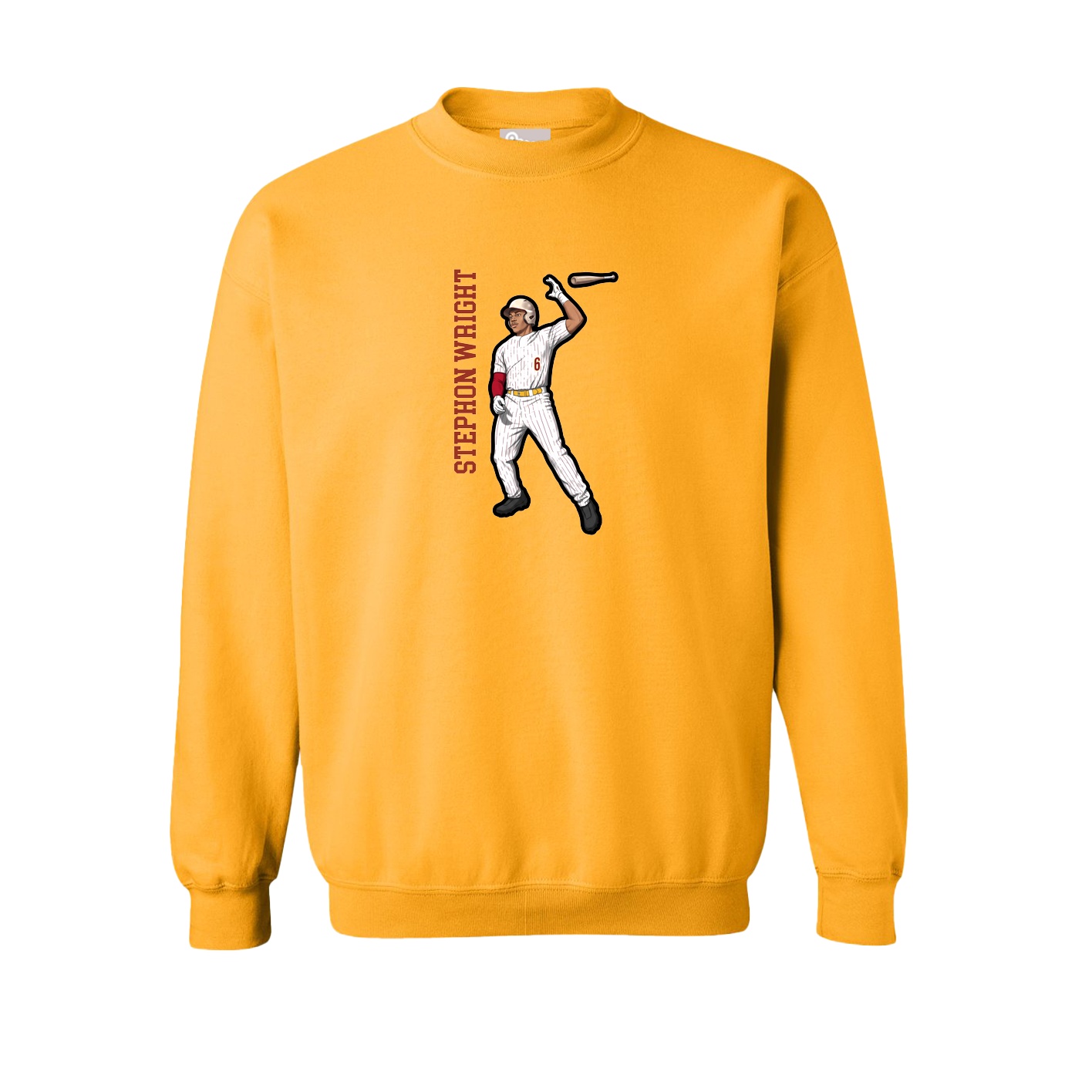 Fleece Crew — Name Vertical in Gold