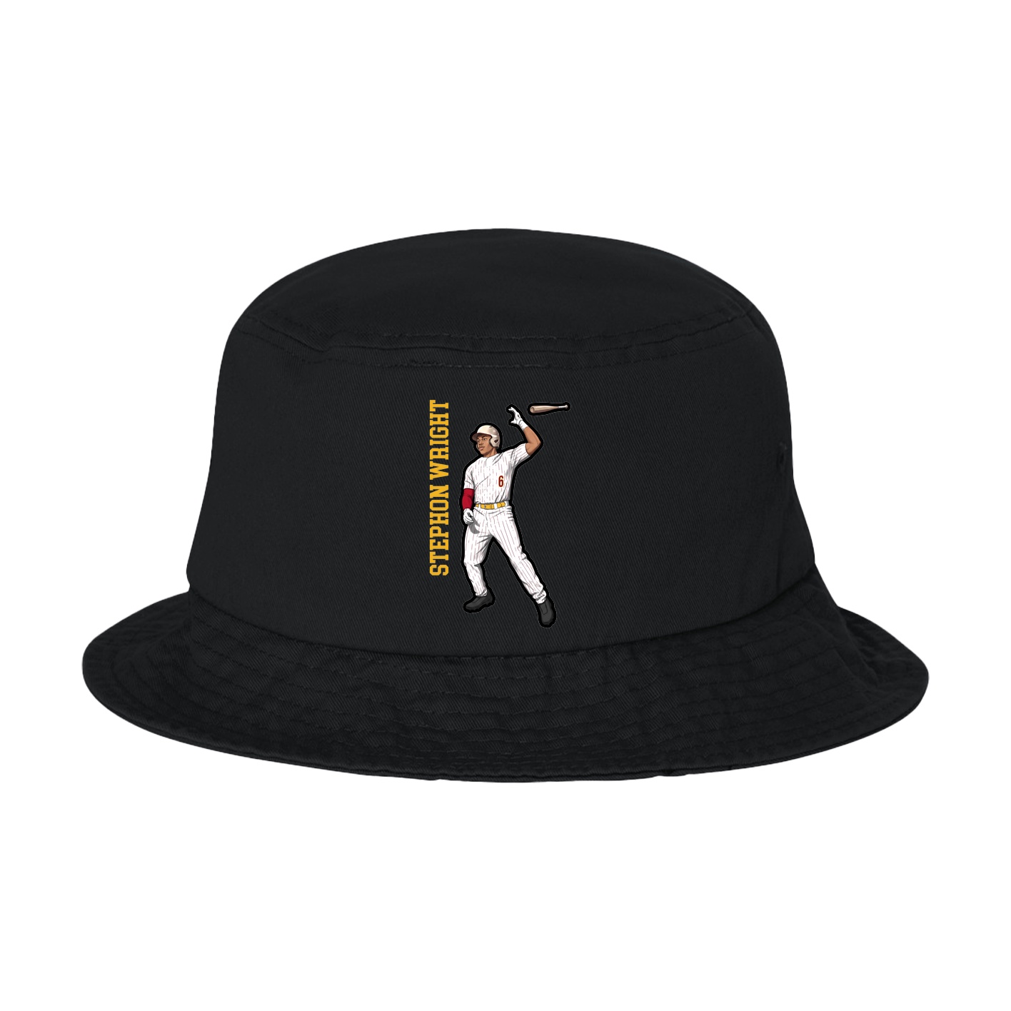 Bucket Cap — Name Vertical in Black