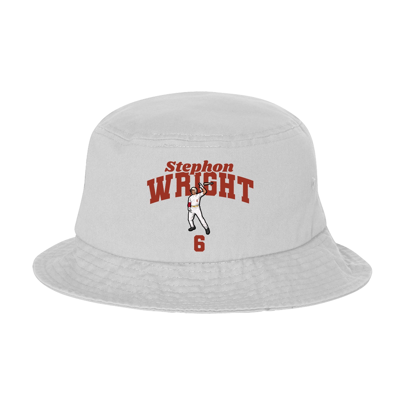 Bucket Cap — Signature Arch in White
