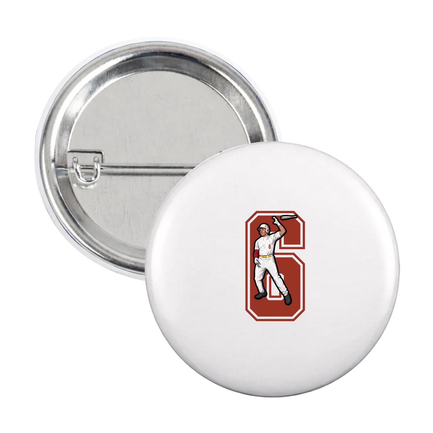 Game Day Button — Number in White