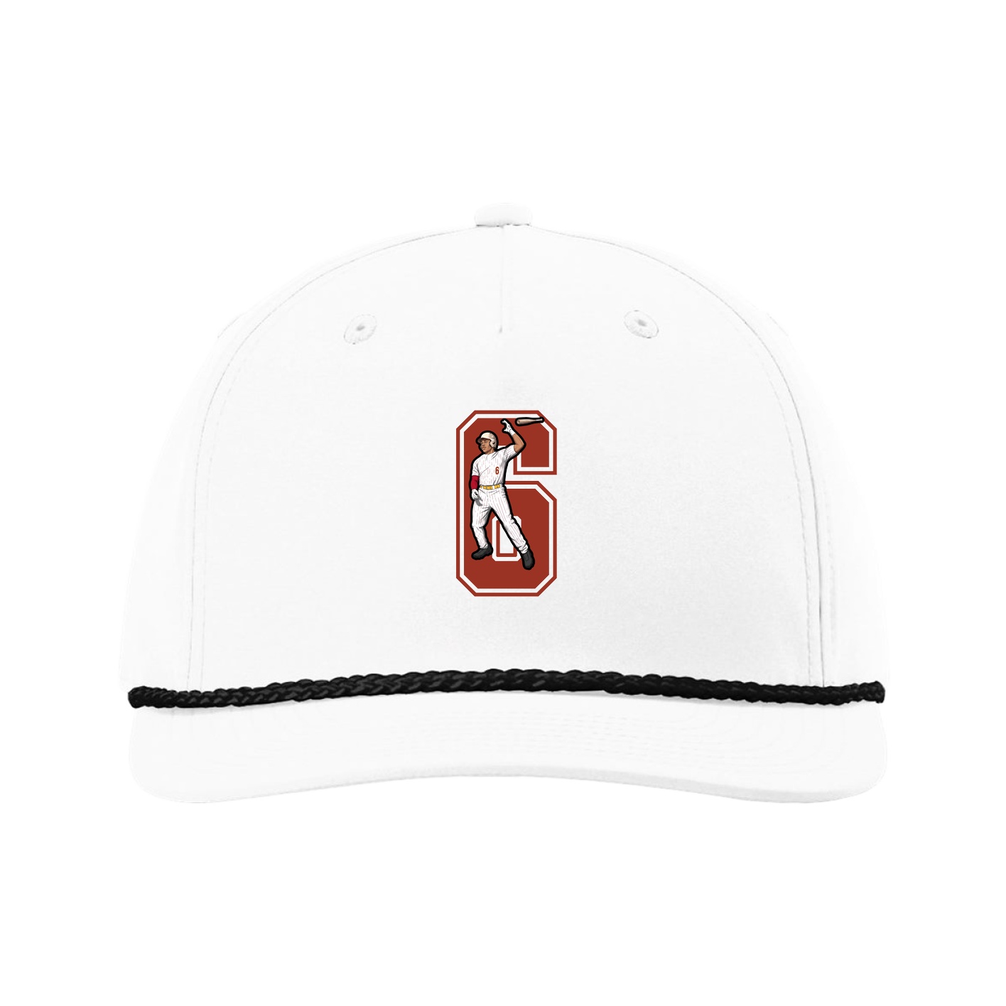 Five-Panel Classic Rope Cap — Number in White