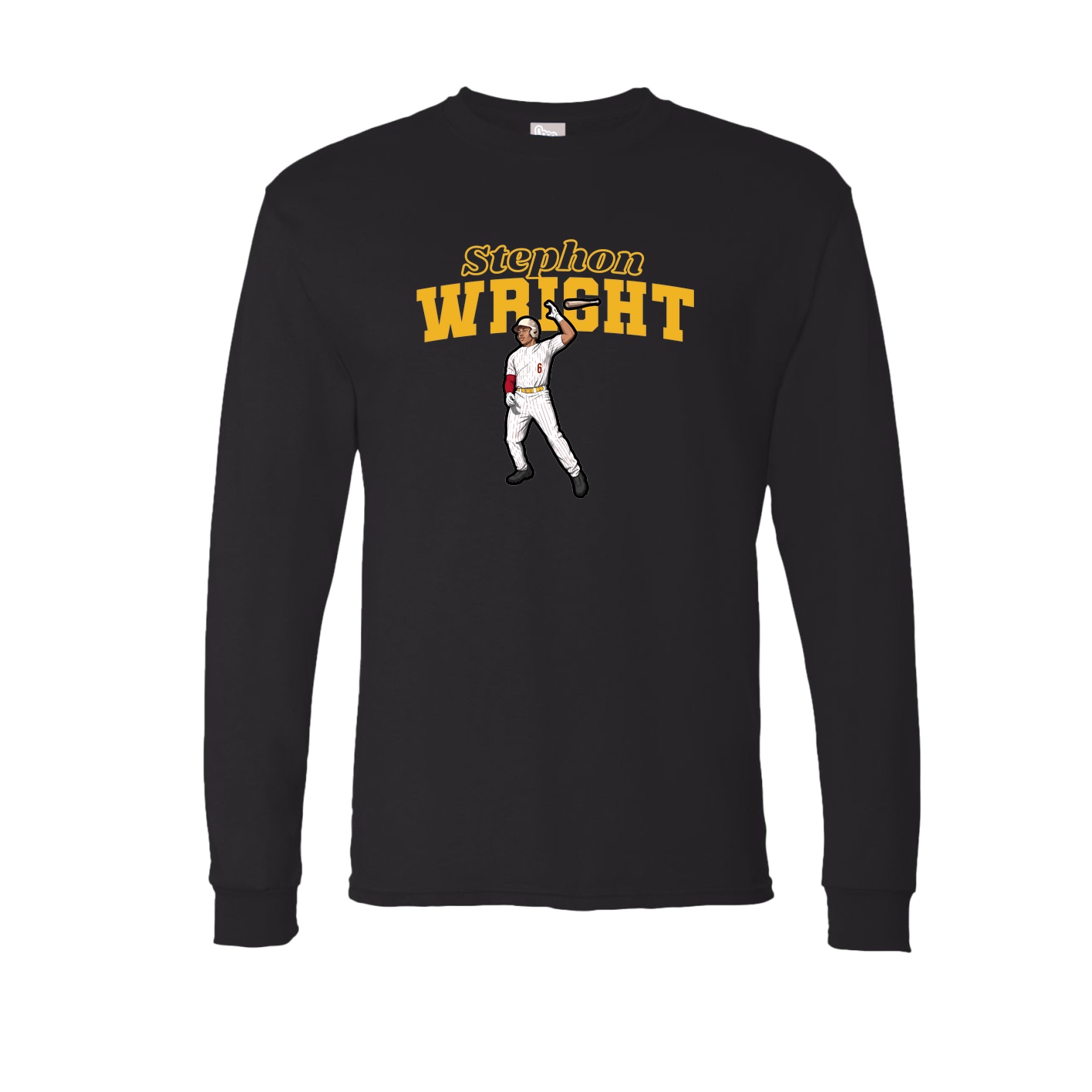 Long Sleeve Tee — Name Arch in Black