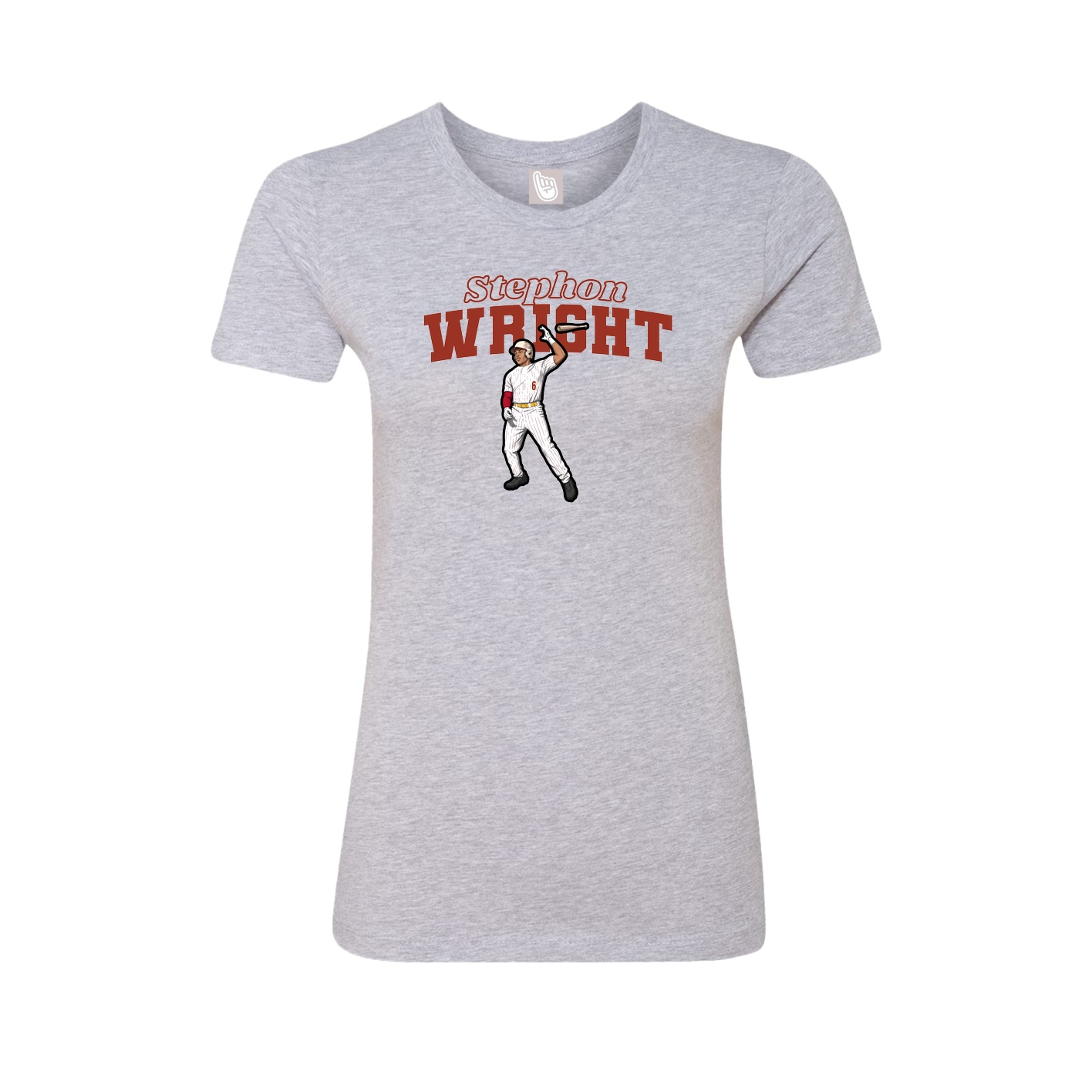 Womens Tee — Name Arch in Grey