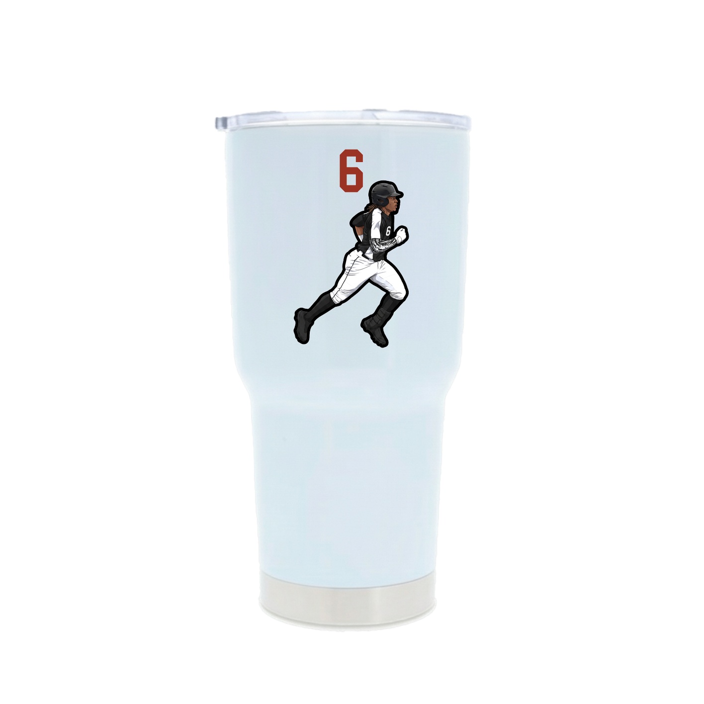30oz Stainless Steel Tumbler — Number Top in White