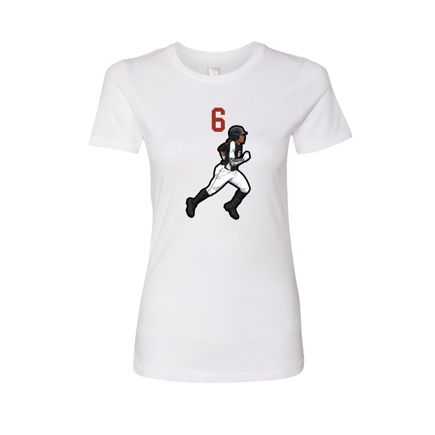 Womens Tee — Number Top in White