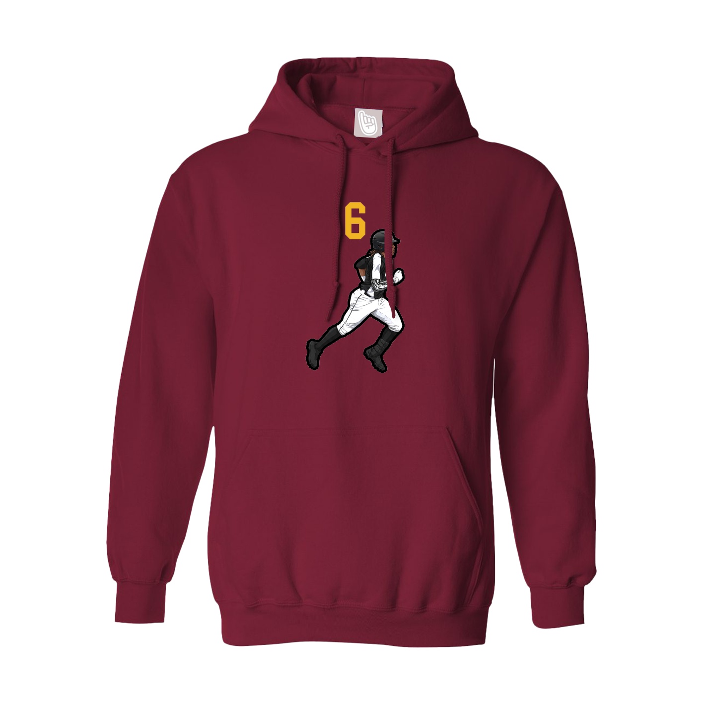Hoodie — Number Top in Cardinal