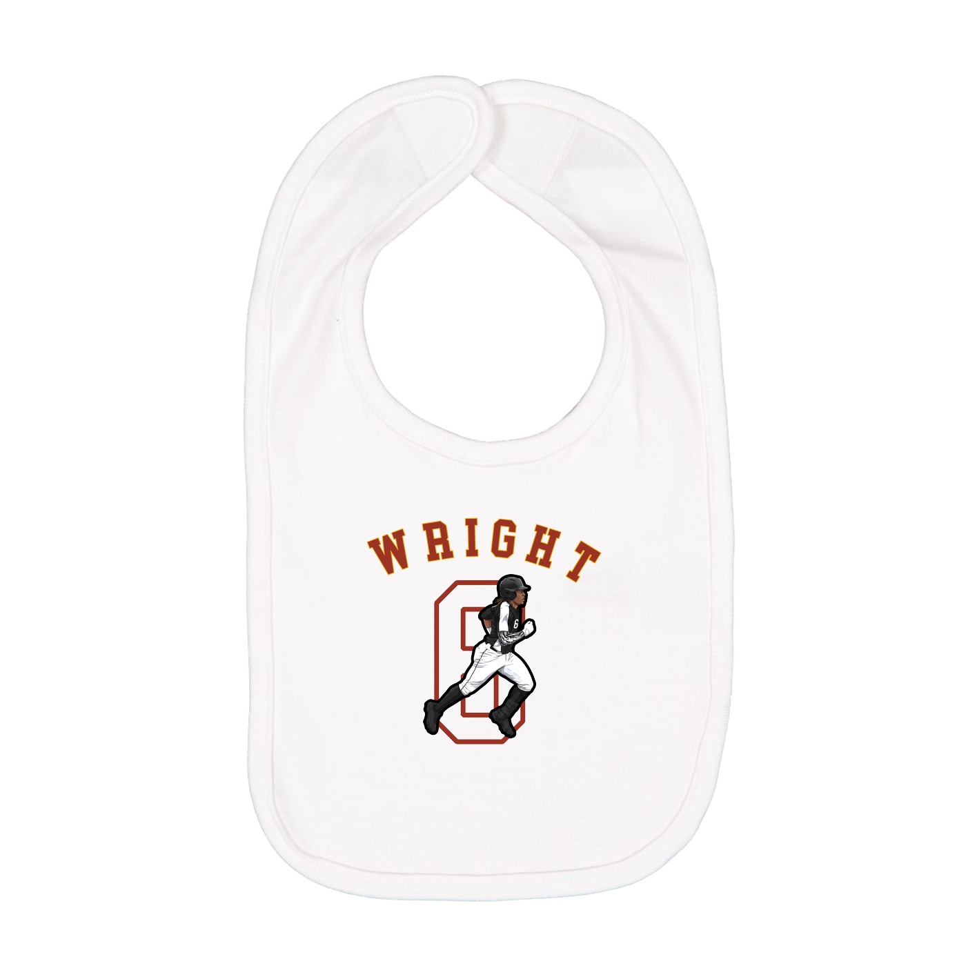 Infant Bib — Shirsey Arch in White