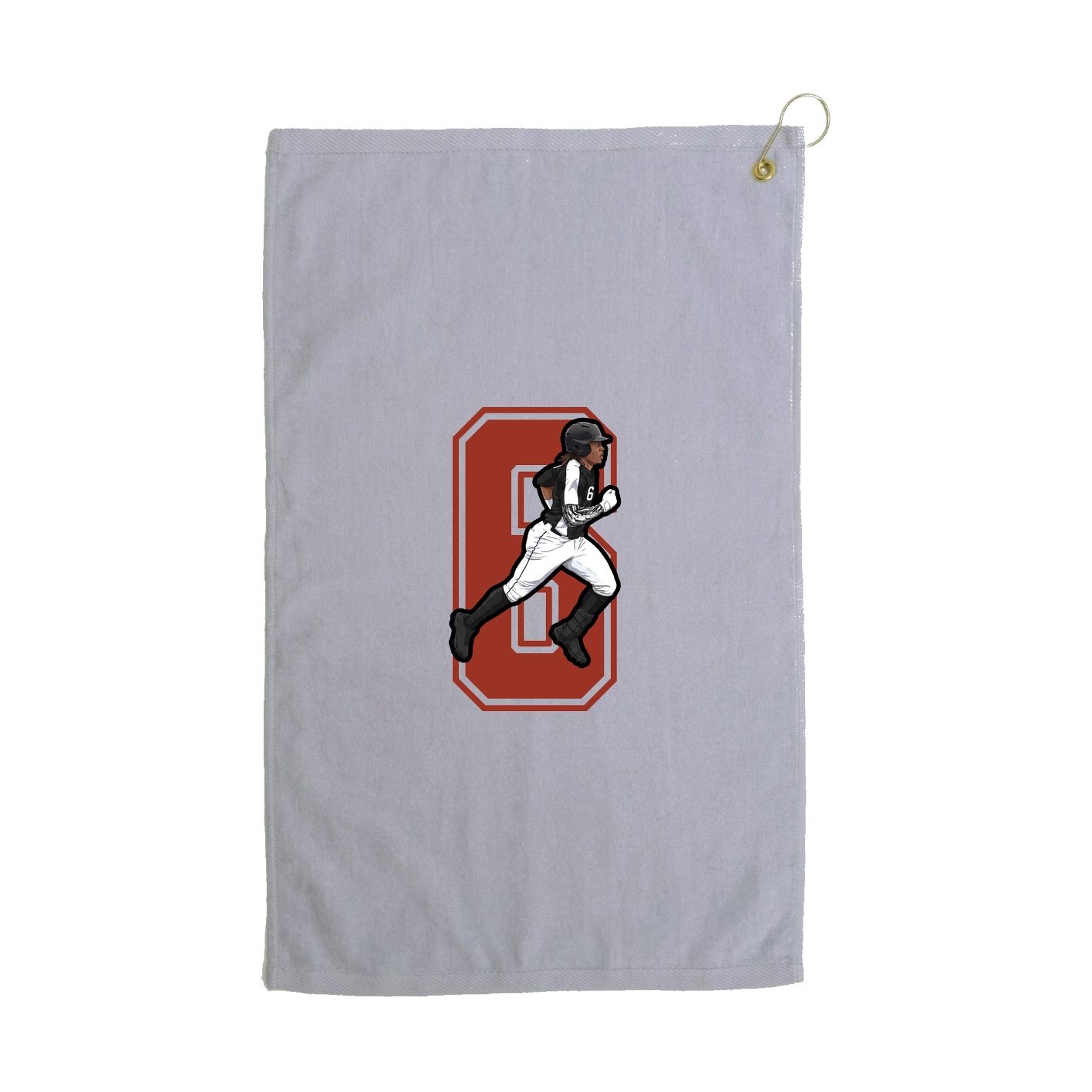 Golf Towel — Number in Grey