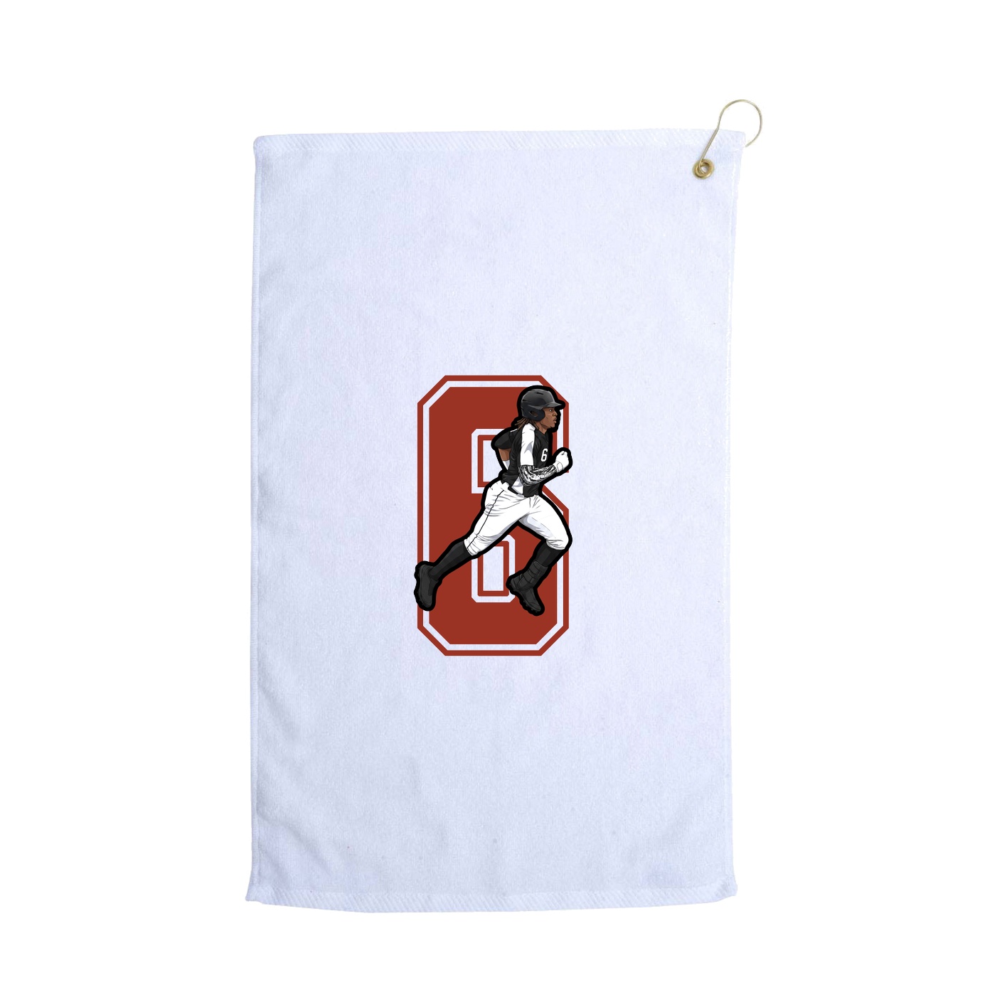 Golf Towel — Number in White