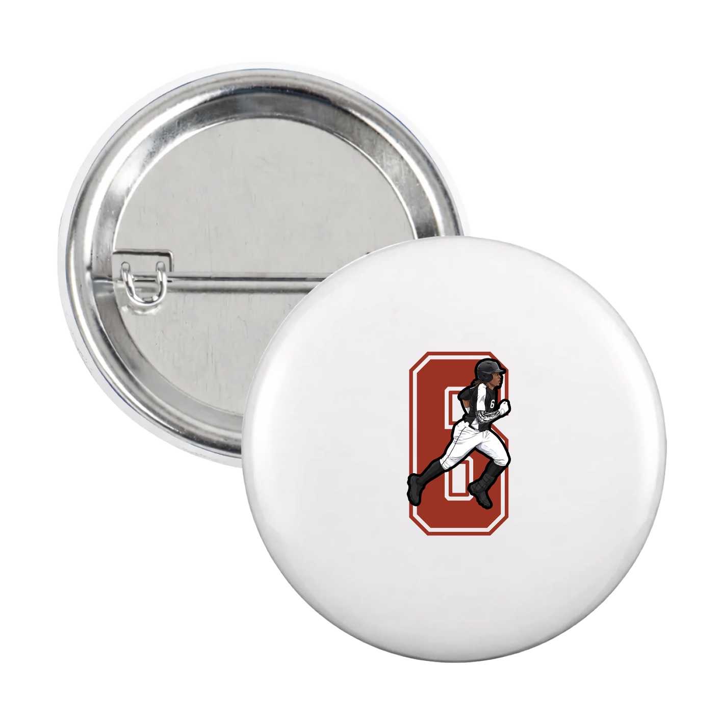 Game Day Button — Number in White
