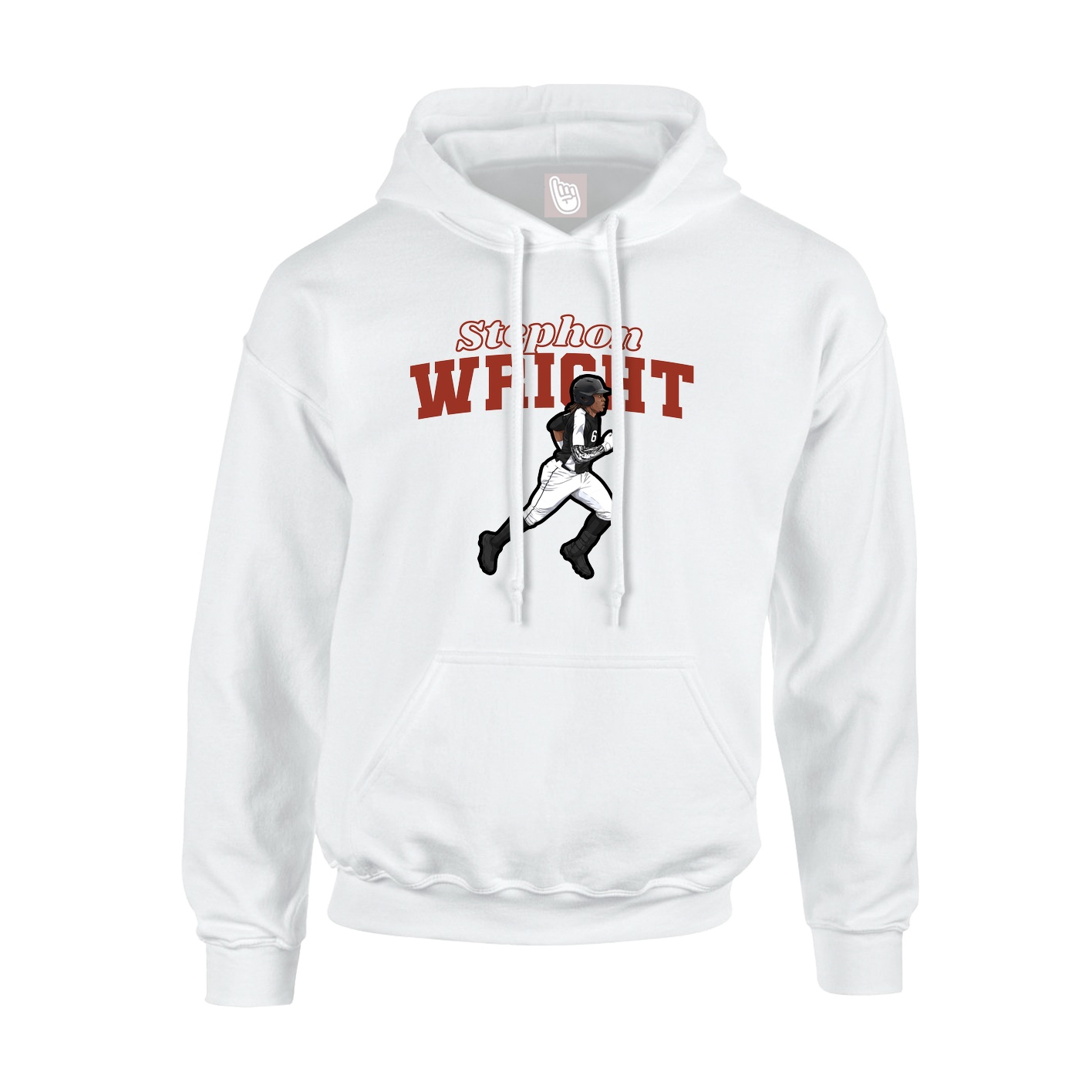 Hoodie — Name Arch in White