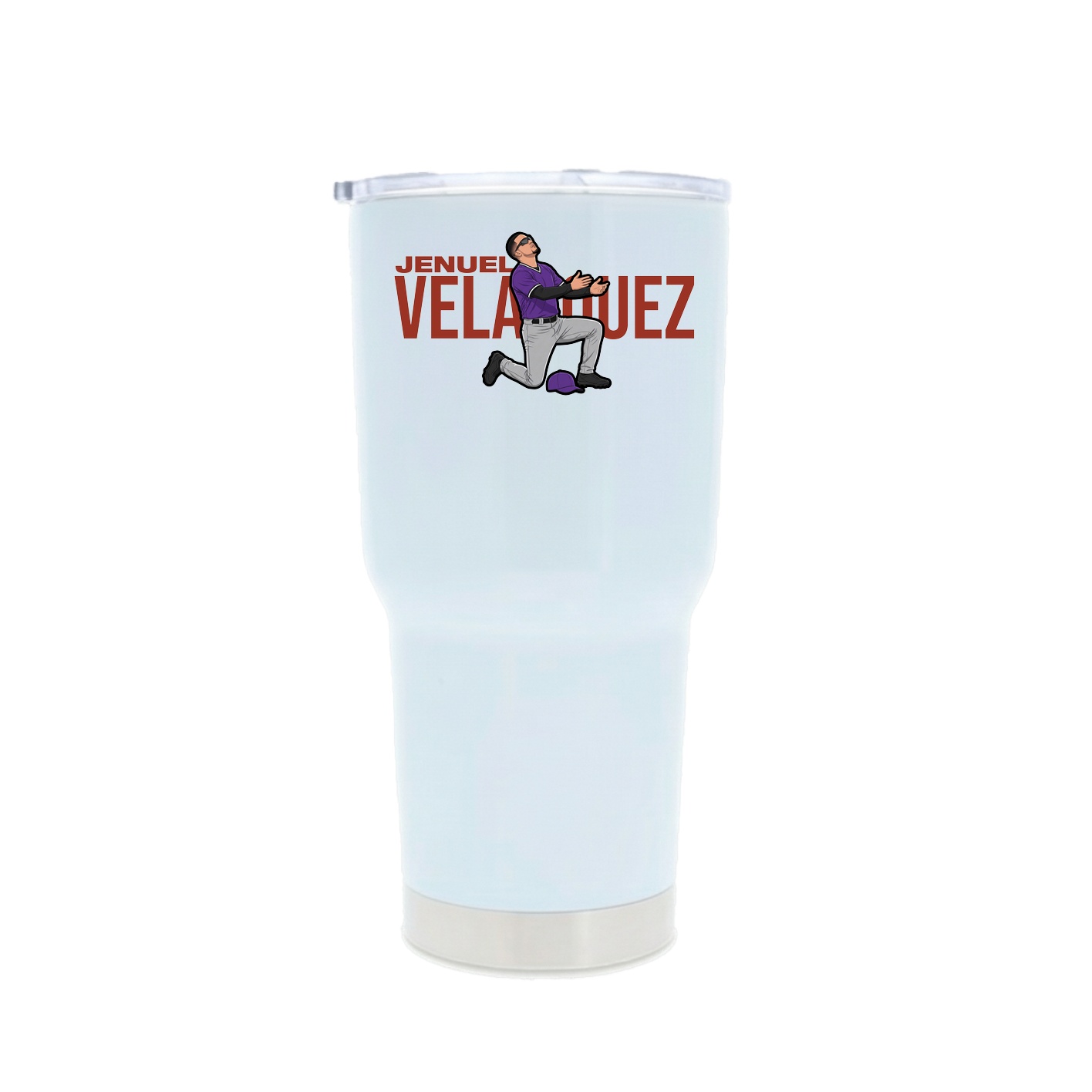 30oz Stainless Steel Tumbler — Player Name in White