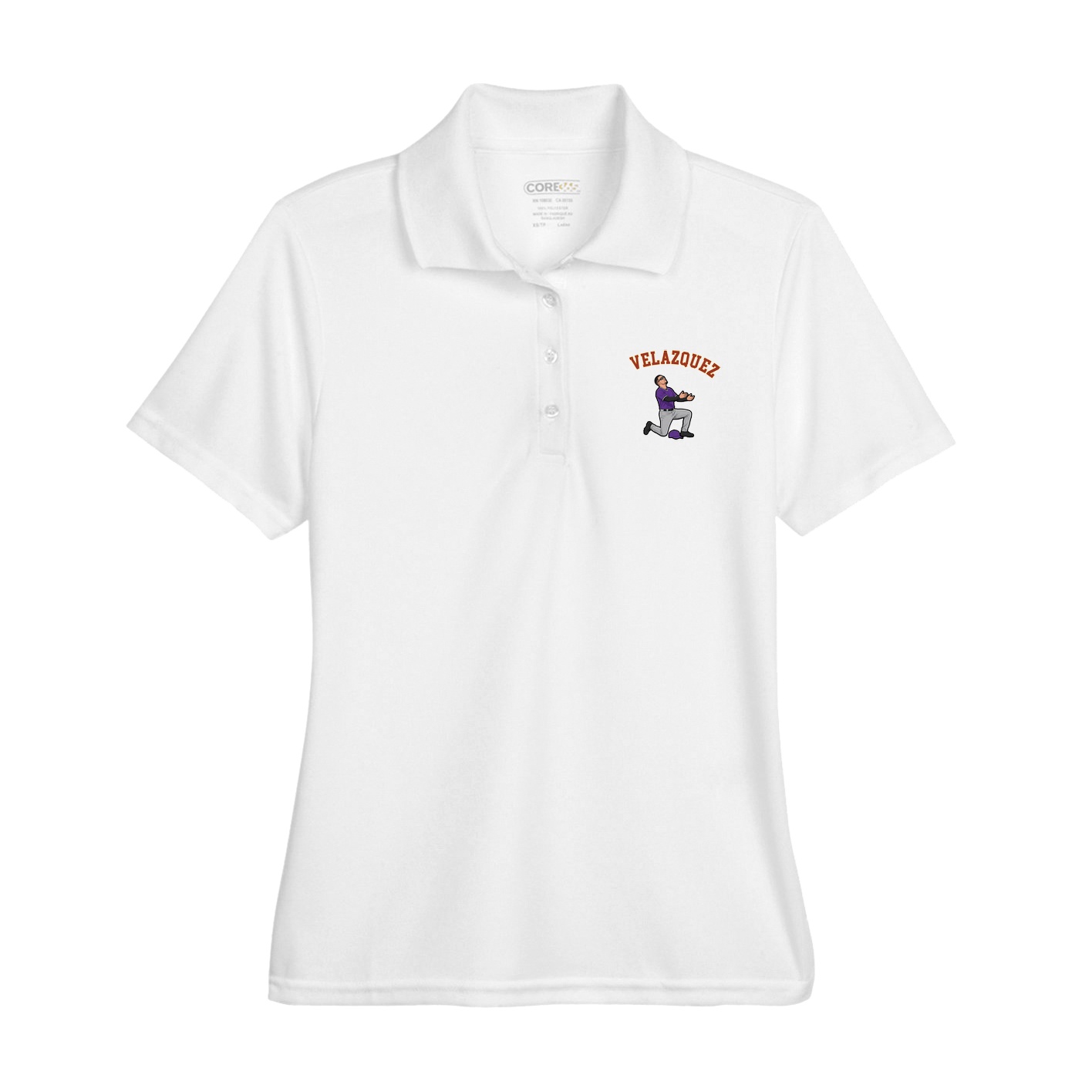 Womens Performance Polo — Shirsey Arch in White